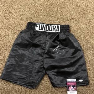 SEBASTIAN FUNDORA SIGNED AUTOGRAPH BOXING TRUNKS SHORTS JSA COA BOXER CHAMP