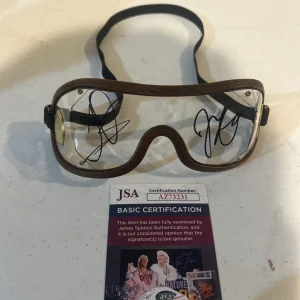 JOSE & IRAD ORTIZ SIGNED AUTOGRAPH HORSE RACING JOCKEY GOGGLES JSA COA SARATOGA