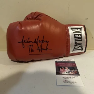 JULIAN JACKSON THE HAWK SIGNED AUTOGRAPH EVERLAST BOXING GLOVE JSA COA CHAMP HOF