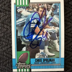 Chris Spielman Signed Football Trading Card Autographed Detroit Lions