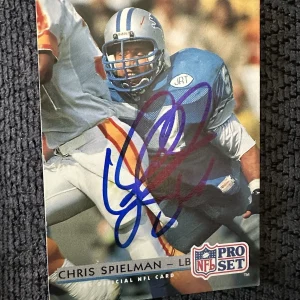 Chris Spielman Signed Football Trading Card Autographed Detroit Lions