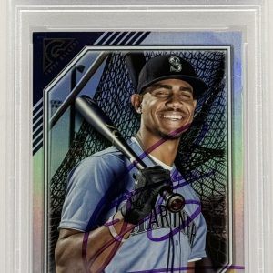 Julio Rodriguez Signed Auto 2022 Topps Gallery Foil Rookie Card PSA/DNA Slabbed