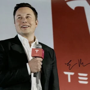 Elon Musk Signed Autograph 16x20 Photo TESLA Founder CEO SpaceX Paypal ACOA COA