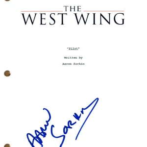 Aaron Sorkin Signed Autograph THE WEST WING Pilot Script Full Screenplay COA