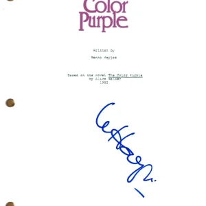 Whoopi Goldberg Signed Autograph THE COLOR PURPLE Movie Script Screenplay COA