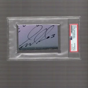 GERRY MCNAMARA HAND SIGNED CUT SIGNATURE     SYRACUSE BASKETBALL    PSA SLABBED