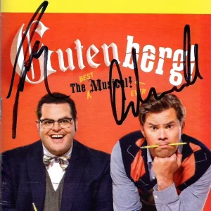 GUTENBERG! THE MUSICAL HAND SIGNED NYC PLAYBILL   ANDREW RANNELS+JOSH GAD    JSA