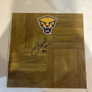 PITTSBURGH PANTHERS- JALAND LOWE SIGNED AUTOGRAPH LOGO FLOORBOARD COA BASKETBALL