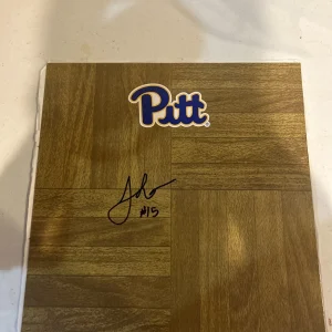 PITTSBURGH PANTHERS- JALAND LOWE SIGNED AUTOGRAPH LOGO FLOORBOARD COA BASKETBALL
