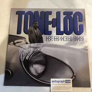 TONE LOC SIGNED AUTOGRAPH VINYL ALBUM ACOA  LOCED AFTER DARK RECORD RAP