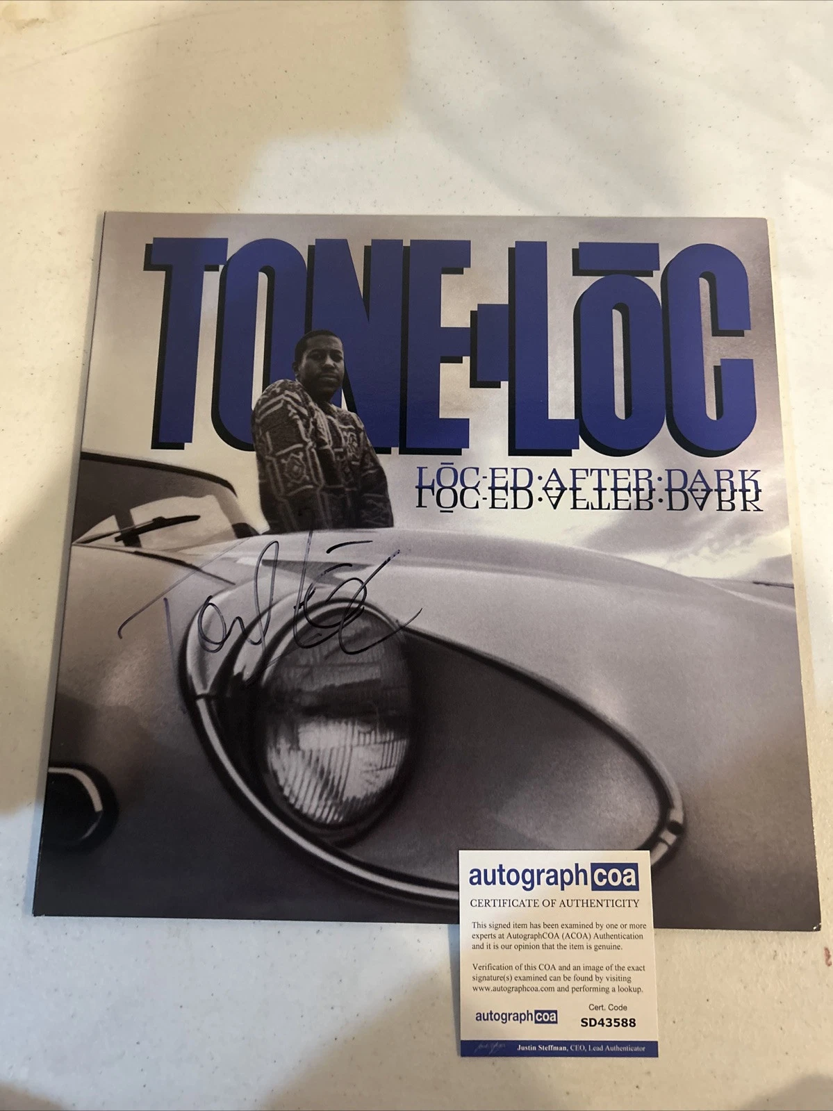 TONE LOC SIGNED AUTOGRAPH VINYL ALBUM ACOA LOCED AFTER DARK RECORD RAP ...