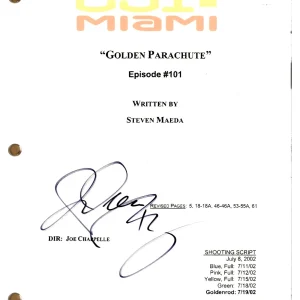 Adam Rodriguez “CSI: Miami” Signed Autograph Full Pilot Script Screenplay ACOA