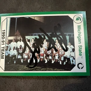 Tom Izzo Signed In Person Trading Card Autographed Rookie RC 1991 Michigan State