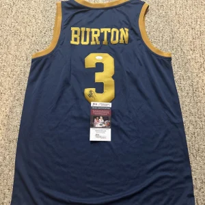 NOTRE DAME FIGHTING IRISH- MARKUS BURTON SIGNED AUTOGRAPH JERSEY JSA COA ALL ACC