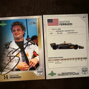 2025 Parkside First Edition Indy Car Trading Card 500 Santino Ferrucci Signed