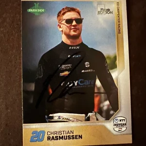 2025 Parkside First Edition Indy Car Trading Card 500 Christian Rasmussen Signed