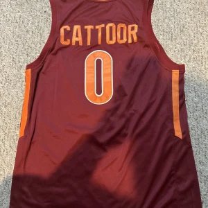 VIRGINIA TECH HOKIES- HUNTER CATTOOR SIZE LARGE L BASKETBALL JERSEY NOT WORN