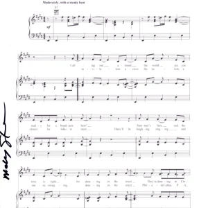 William Stevenson Signed Autograph Dancing In The Street Sheet Music Motown ACOA