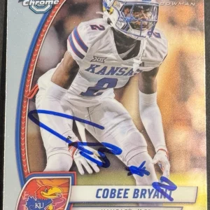 Cobee Bryant Signed Kansas Jayhawks 2024 Bowman Chrome U Rookie Card BAS Beckett