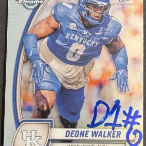 Deone Walker Signed Kentucky 2024 Bowman Chrome U Rookie Card BAS Beckett