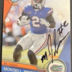 Montrell Johnson Signed Florida 2023 Bowman Chrome U Rookie Card BAS Beckett