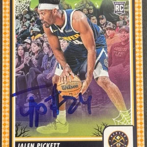 Jalen Pickett Signed 2023-24 NBA Haunted Hoops Rookie Card BAS Beckett COA