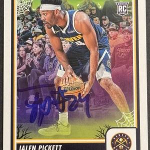 Jalen Pickett Signed 2023-24 NBA Haunted Hoops Rookie Card BAS Beckett COA