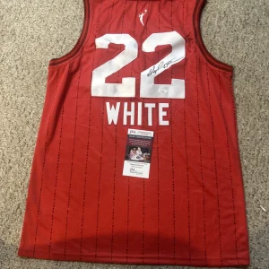 INDIANA FEVER- STEPHANIE WHITE SIGNED AUTOGRAPH JERSEY JSA COA WNBA STAR COACH