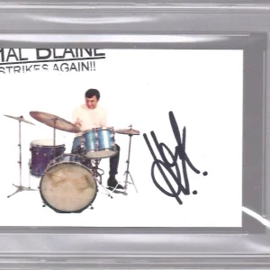 HAL BLAINE HAND SIGNED CUT SIGNATURE   HOF DRUMMER   WRECKING CREW   PSA SLABBED