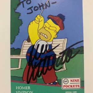 DAN CASTELLANETA HAND SIGNED TRADING CARD+COA HOMER SIMPSON TO JOHN