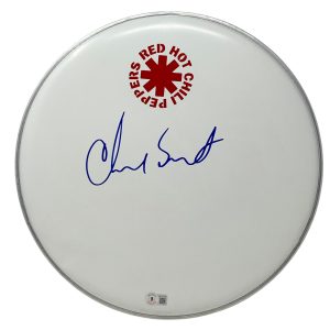 Chad Smith Red Hot Chili Peppers Signed Autograph 14" Drumhead RHCP Beckett COA
