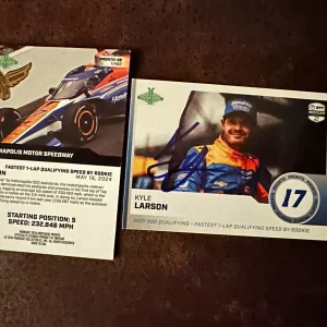 2024 Parkside Pronto Indy Car First Trading Card 500 Signed Kyle Larson RC Indy