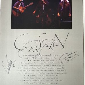 Crosby, Stills & Nash REAL hand SIGNED 2013 Tour Poster JSA LOA Autographed