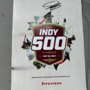 2024 Indy 500 Starting Field Line-up Indianapolis Signed Josef Newgarden Winner