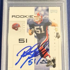 Paul Posluszny Signed 2007 Playoff Rookie Card Penn State PSA/DNA Slabbed