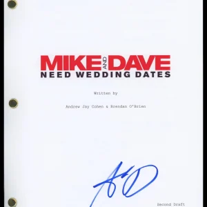 Adam Devine "Mike & Dave Need Wedding Dates" AUTOGRAPH Signed Script Screenplay