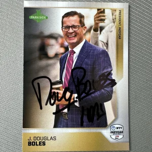 2025 Parkside Indy Car Trading Promo Card 500 Signed Doug Boles IMS President