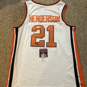 PRINCETON TIGERS- MITCH HENDERSON SIGNED AUTOGRAPH JERSEY JSA COA BASKETBALL