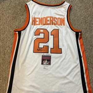 PRINCETON TIGERS- MITCH HENDERSON SIGNED AUTOGRAPH JERSEY JSA COA BASKETBALL