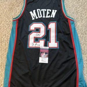 VANCOUVER GRIZZLIES- LAWRENCE MOTEN SIGNED AUTOGRAPH JERSEY JSA COA SYRACUSE