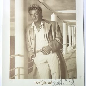 Rod Stewart SIGNED 1999 Millenium Concert Promo Poster 18/250 JSA COA Autograph