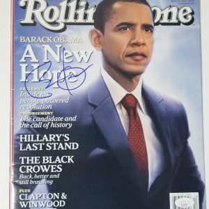 Barack Obama REAL hand SIGNED 2008 Rolling Stone Magazine JSA Full LOA GRADED 10