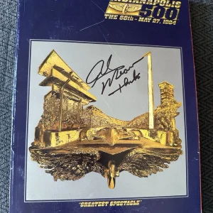 1984 Indy 500 Program Signed By Winner Rick Mears Autographed