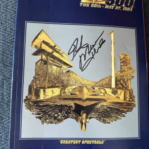 1984 Indy 500 Program Signed By Winner Rick Mears Autographed Crease