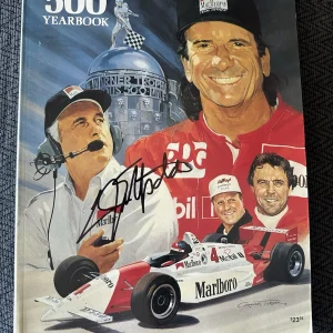 1993 Indy 500 Program Signed By Winner Emerson Fittipaldi Indianapolis Yearbook