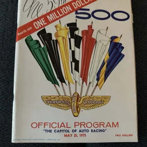 1975 Indy 500 Program Winner Bobby Unser Indianapolis Used Condition