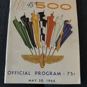 1964 Indy 500 Program Winner AJ Foyt Indianapolis Used Condition