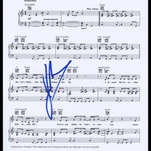 John Rzeznik "Goo Goo Dolls" AUTOGRAPH Signed 'Black Balloon' Sheet Music ACOA