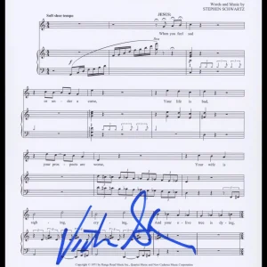 Victor Garber "Godspell" AUTOGRAPH Signed 'All for the Best' Sheet Music ACOA