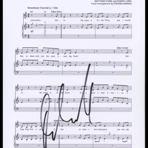 Andrew Rannells "The Book of Mormon" AUTOGRAPH Signed 'Hello!' Sheet Music ACOA